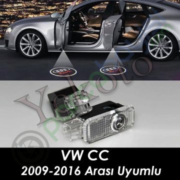 Vw Cc 2009-2016 Arası Uyumlu Araca Özel Kapı Logo Aydınlatma Hologram Kapıaltı Hayalet Logo