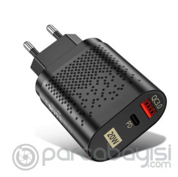 USLİON 20W USB QC3.0 Şarj PD3.0 Hızlı Şarj Aleti Şarj Başlık