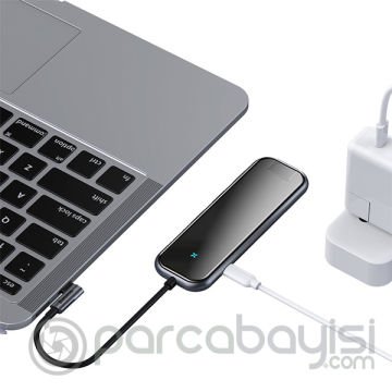 Baseus Multi-functional HUB (Type-C to 3xUSB3.0+HD4K+RJ45+PD) Adaptör