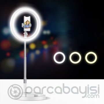 Usams 18 inç Led Işıklı Portatif Tripod Youtuber Kuaför Makyaj Işığı
