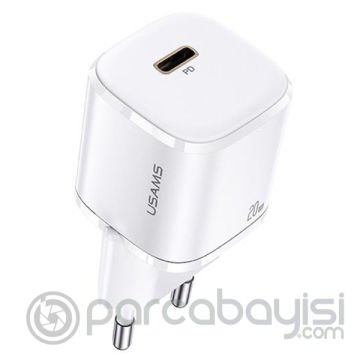 USAMS T36 20W Mini PD Hızlı Şarj Aleti 20W USB-C Güç Adaptörü