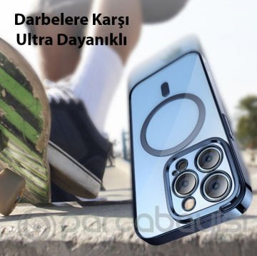 Baseus Glitter iPhone 14 Pro 6.1 Magsafe Silikon Kılıf + Tempered Ekran Koruyucu Set