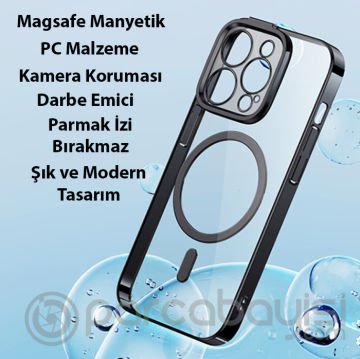 Baseus Glitter iPhone 14 Pro 6.1 Magsafe Silikon Kılıf + Tempered Ekran Koruyucu Set
