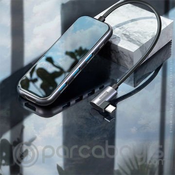 Baseus Multi-functional HUB (Type-C to 3xUSB3.0+HD4K+PD) Adaptör