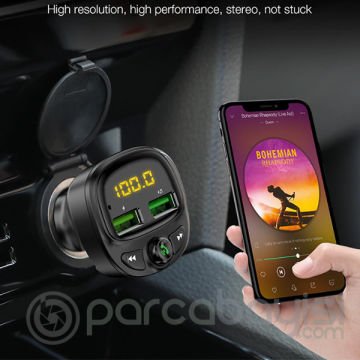 FLOVEME 3,4A Çift USB Araç Hızlı Şarj Bluetooth FM Mp3Çalar