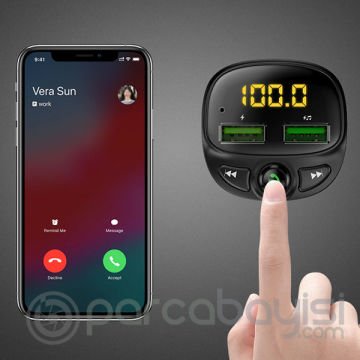 FLOVEME 3,4A Çift USB Araç Hızlı Şarj Bluetooth FM Mp3Çalar