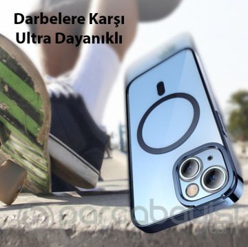Baseus Glitter iPhone 14 Plus 6.7 Magsafe Silikon Kılıf + Tempered Ekran Koruyucu Set
