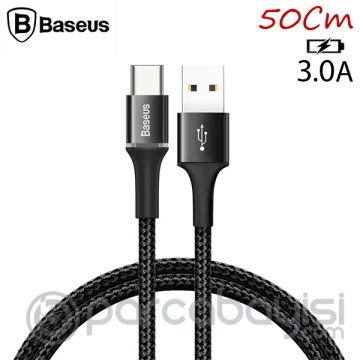 Baseus halo USB Type-C 3A Hızlı Şarj 0.5m Kısa Power Bank için Şarj Kablosu