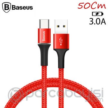 Baseus halo USB Type-C 3A Hızlı Şarj 0.5m Kısa Power Bank için Şarj Kablosu