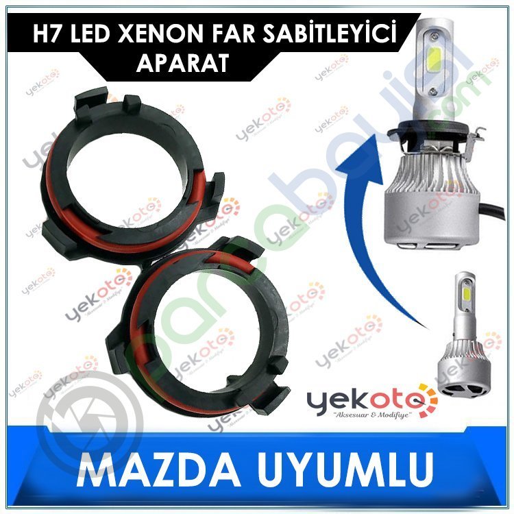 Mazda H7 Led Xenon Far Bağlantı Soketi Sabitleyici Aparat 2 Adet Tk-118