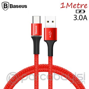 Baseus halo USB Type-C 3.0A Hızlı Şarj 1Metre USB Şarj Kablosu