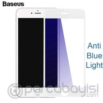 Baseus İPhone 7 Plus, 8 Plus 3D Anti Blue Light Full Cam Ekran Koruyucu