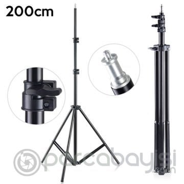 Ally 2 metre 200CM Işık Ayağı Light Stand+Tripod Ayağı Stand