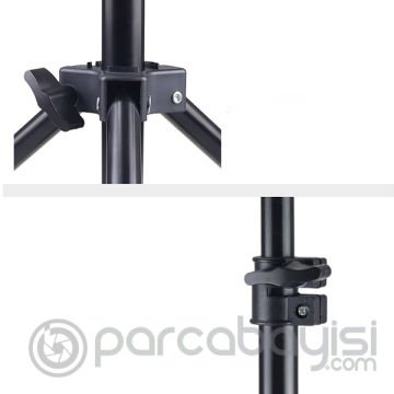 Ally 2 metre 200CM Işık Ayağı Light Stand+Tripod Ayağı Stand