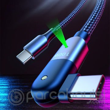 ALLY 100W UsB Type-C Pd  Hızlı Şarj Kablosu 2metre Döner Başlıklı Kablo