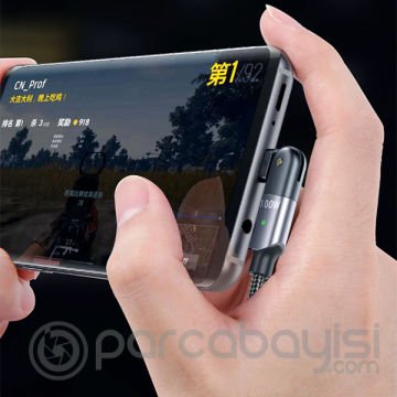ALLY 100W UsB Type-C Pd  Hızlı Şarj Kablosu 2metre Döner Başlıklı Kablo