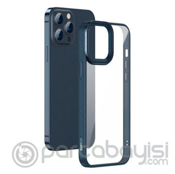Baseus Crystal iPhone 13 Pro Max Kılıf Jel Çerçeve Zırhlı Silikon Kılıf