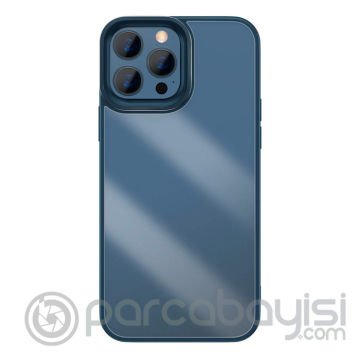 Baseus Crystal iPhone 13 Pro Max Kılıf Jel Çerçeve Zırhlı Silikon Kılıf