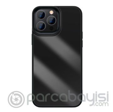 Baseus Crystal iPhone 13 Pro Max Kılıf Jel Çerçeve Zırhlı Silikon Kılıf