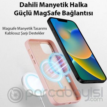 Dux Ducis Grit Series iPhone 14 Plus 6.7inç Premium MagSafe Uyumlu Kılıf