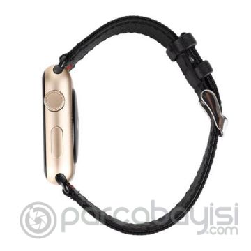 Ally Apple Watch 7-8 45mm 6-5-4 44mm Kayış Kordon Canvas Dokuma 3 Renk 3-2-1 42mm