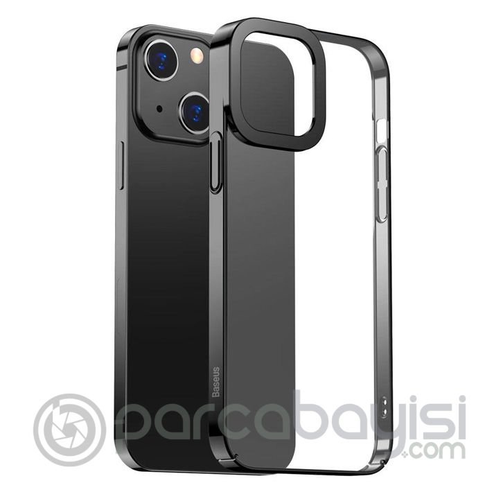 Baseus Glitter iPhone 13 6.1inç Kılıf Renkli Kenar Şeffaf Silikon