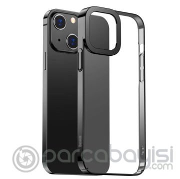 Baseus Glitter iPhone 13 6.1inç Kılıf Renkli Kenar Şeffaf Silikon