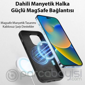 Dux Ducis Grit Series iPhone 14 Pro 6.1inç Premium MagSafe Uyumlu Kılıf