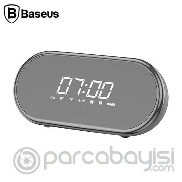 Baseus E09 Çok Amaçlı Işıklı Çalar Saat Gece Lambası Bluetooth Speaker Hoparlor
