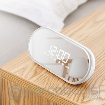 Baseus E09 Çok Amaçlı Işıklı Çalar Saat Gece Lambası Bluetooth Speaker Hoparlor