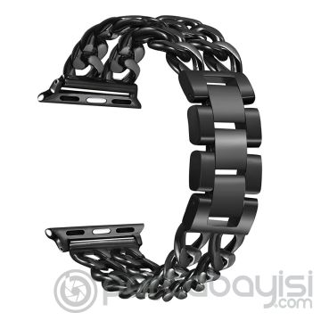 Ally Apple Watch 7-8 45mm 6-5-4 44mm Kayış Kovboy Zincir Kordon Kayış 3-2-1 42mm
