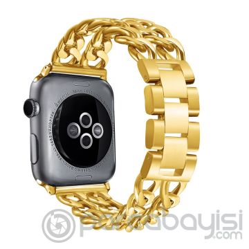 Ally Apple Watch 7-8 45mm 6-5-4 44mm Kayış Kovboy Zincir Kordon Kayış 3-2-1 42mm