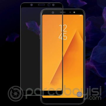 Galaxy A6+ Plus 2018,A9 Star Lite 5D Kavisli Full Cam Ekran Koruyucu
