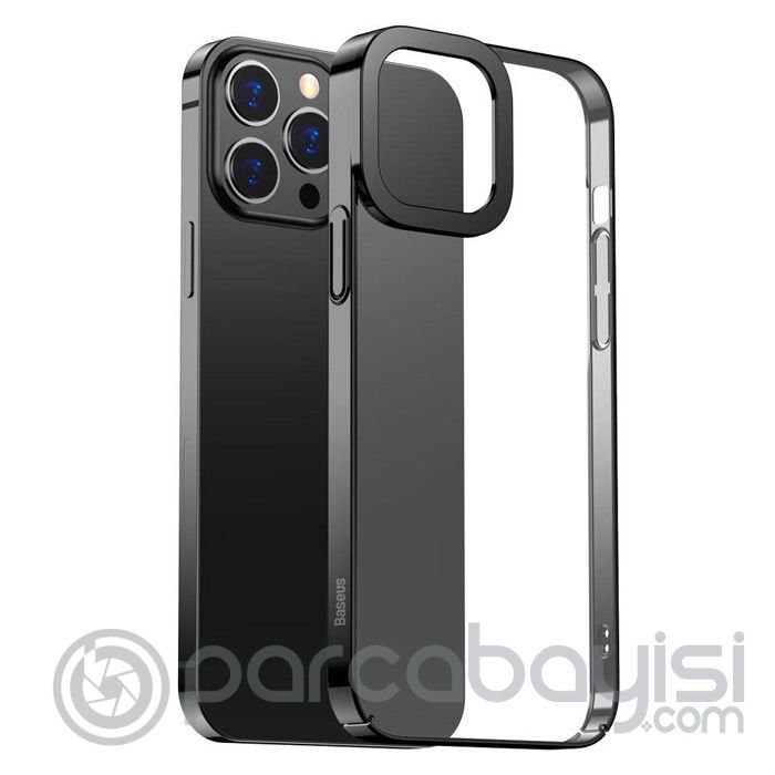 Baseus Glitter iPhone 13 Pro Kılıf Renkli Kenar Şeffaf Kılıf