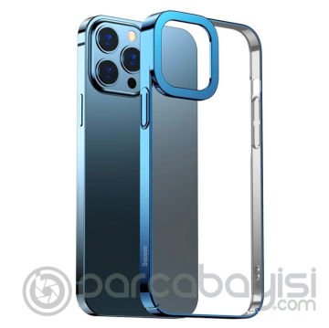 Baseus Glitter iPhone 13 Pro Kılıf Renkli Kenar Şeffaf Kılıf