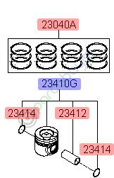 Kia Piston Pim Seti Std C Orjinal | 234A02A922