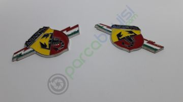 Abarth Metal 3D Amblem Logo Orjinal Kalite (2 Adet)