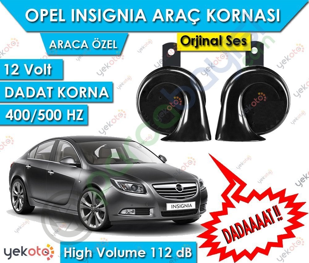 Opel İnsignia Araç Kornası 12V Dadat Korna 400/500 Hz 112 Db High Volume 2 Adet