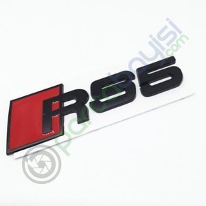 Rs5 Metal 3D Logo Amblem Sticker Siyah