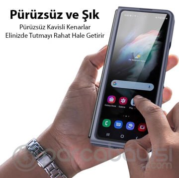 Dux Ducis Venice Series Samsung Galaxy Z Fold3 5G için Premium Deri Kılıf