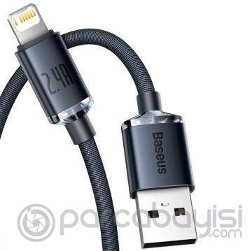 Baseus Crystal Shine USB to Lightning Hızlı Şarj iPhone Kablo 2 mt