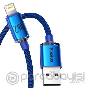 Baseus Crystal Shine USB to Lightning Hızlı Şarj iPhone Kablo 2 mt