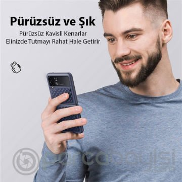 Dux Ducis Venice Series Samsung Galaxy Z Flip4 5G için Premium Deri Kılıf