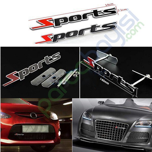 Sports Ön Panjur Metal 3D Logo Amblem Sticker