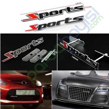 Sports Ön Panjur Metal 3D Logo Amblem Sticker