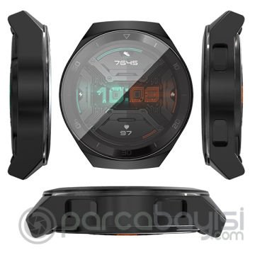 Ally Huawei Watch GT2E 46mm 360 Koruma Ultra İnce Silikon Kılıf