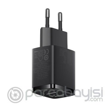 Baseus Compact Dual USB Çıkışlı 10.5W Hızlı Şarj Cihazı