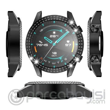 ALLY Huawei GT2 46mm Diamond Taş İşlemeli Bumper Kılıf