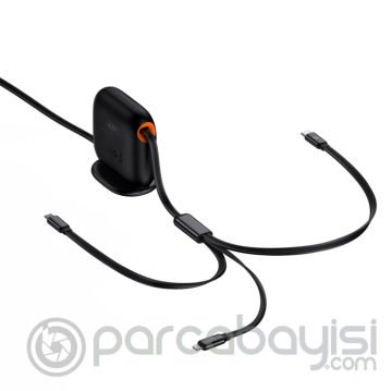 Baseus Traction Series 100W 3in1 Type-C to Type-C + Lightning+ Micro Ultra Hızlı Şarj Kablosu 1.7mt