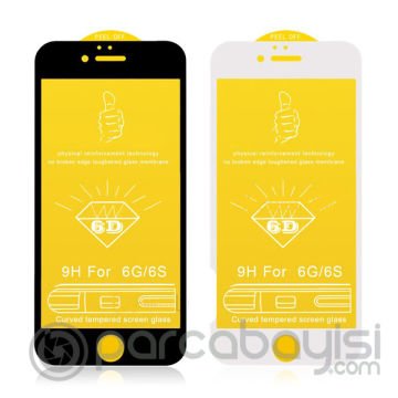 İphone 6plus İphone 6s Plus 6d Kavisli Full Kırılmaz Cam Ekran Koruyucu
